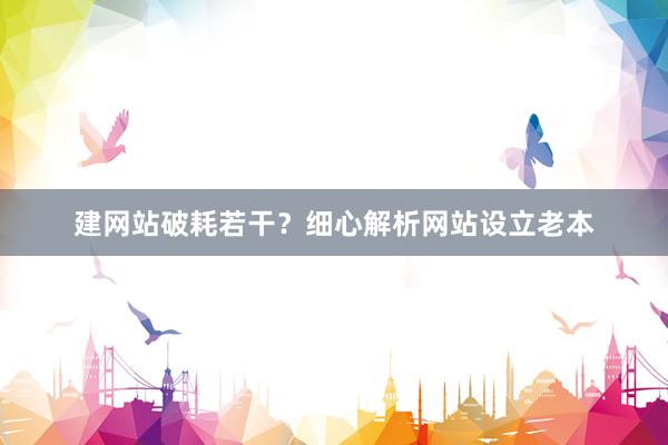 建网站破耗若干？细心解析网站设立老本