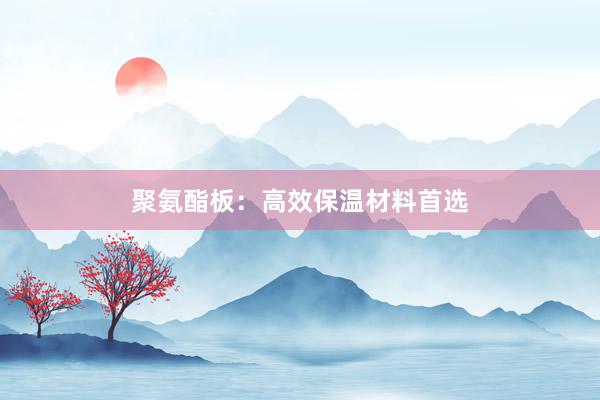 聚氨酯板：高效保温材料首选